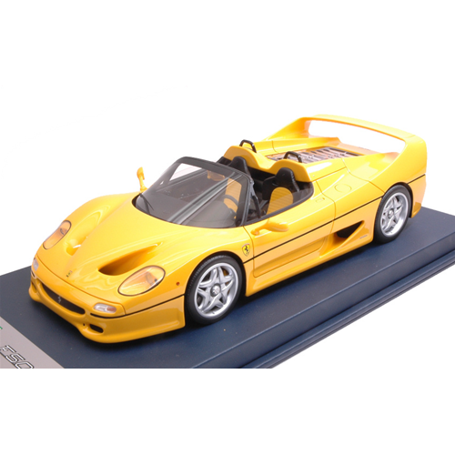FERRARI F50 SPIDER1995 GIALLO MODENA CON VETRINA 1:18 Looksmart Auto Stradali Modellino