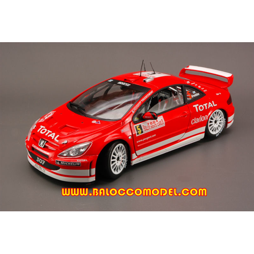 PEUGEOT 307 N.5 2004 1:18 Solido Auto Rally Modellino