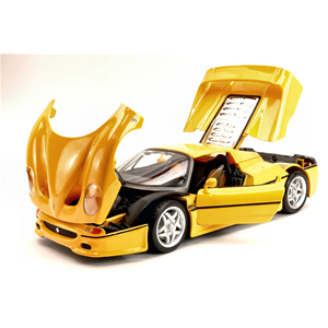 FERRARI F50 1995 YELLOW 1:18 Burago Auto Stradali Modellino