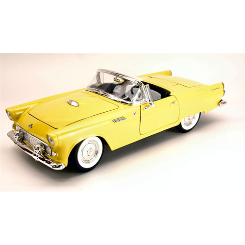 FORD THUNDERBIRD CONVERTIBLE HARD TOP 1955 YELLOW 1:18 Yat Ming Auto Stradali Modellino