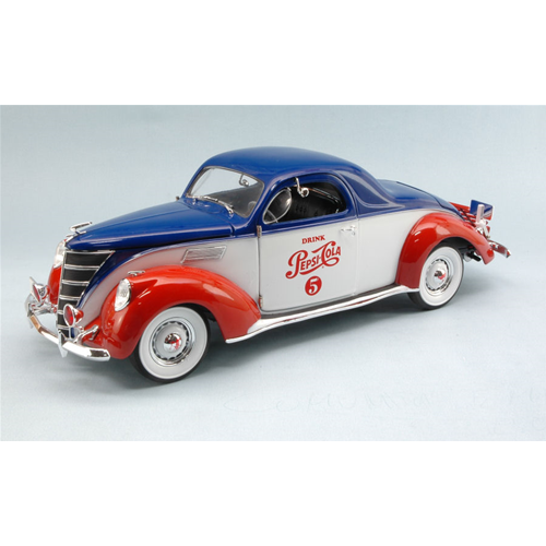 LINCOLN ZEPHYR COUPE' 1937 PEPSI COLA 1:18 Auto World Veicoli Commerciali Modellino