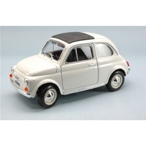 FIAT 500 F 1965 WHITE 1:18 Burago Auto Stradali Modellino