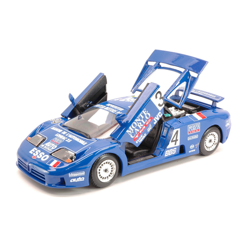 BUGATTI EB110 N.34 ACCIDENT Le Mans 1994 CUDINI-HELARY-BOUILLON 1:24 Burago Auto Competizione Modellino