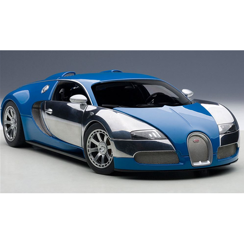 BUGATTI VEYRON 2009 ED.CENTENAIRE SILVER/BLUE 1:18 AutoArt Auto Stradali Modellino