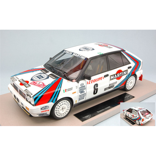 LANCIA DELTA MARTINI N.6 WINNER MONTE CARLO RALLY 1987 BIASION-SIVIERO 1:18 TopMarques Auto Rally Modellino