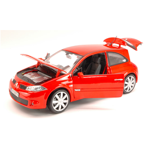 RENAULT MEGANE SPORT RS 2003 RED 1:18 Burago Auto Stradali Modellino