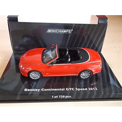 BENTLEY CONTINENTAL GT SPEED CABRIO ST.JAMES 2012 RED 1:43 Minichamps Auto Stradali Modellino