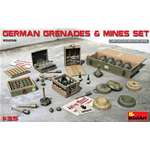 GERMAN GRENADES & MINES SET KIT 1:35 Miniart Kit Diorami Die Cast Modellino