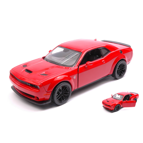 DODGE CHALLENGER SRT HELLCAT WIDEBODY 2018 RED 1:24 MotorMax Auto Stradali Modellino