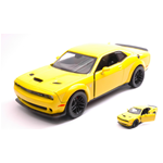 DODGE CHALLENGER SRT HELLCAT WIDEBODY 2018 YELLOW 1:24 MotorMax Auto Stradali Modellino