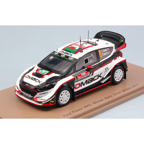 FORD FIESTA WRC N.3 WINNER GREAT BRITAIN 2017 E.EVANS-D.BARRIT 1:43 Spark Model Auto Rally Modellino