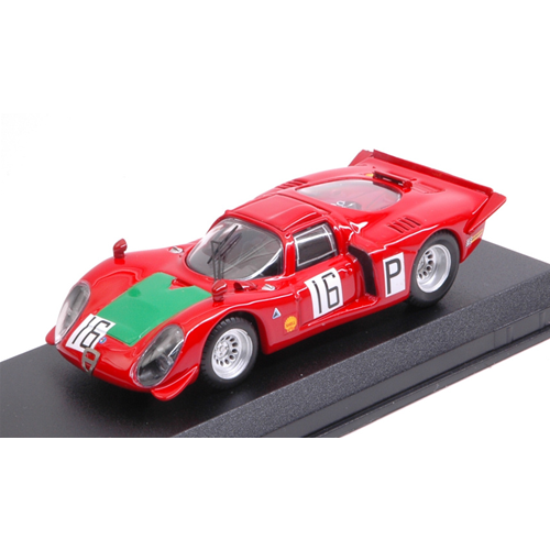 ALFA ROMEO 33.2 N.16 NURBURGRING 1968 GIUNTI-GALLI 1:43 Best Model Auto Competizione Modellino