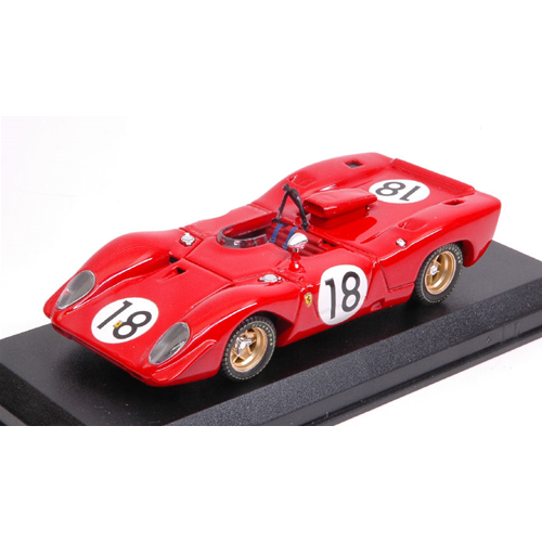 FERRARI 312P SPYDER N.18 LE MANS TEST 1967 BRAMBILLA-SCHETTY 1:43 Best Model Auto Competizione Modellino