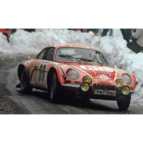 ALPINE RENAULT A110 N.60 10th MONTE CARLO 1972 MOSS-CRELLIN 1:43 Trofeu Auto Rally Modellino