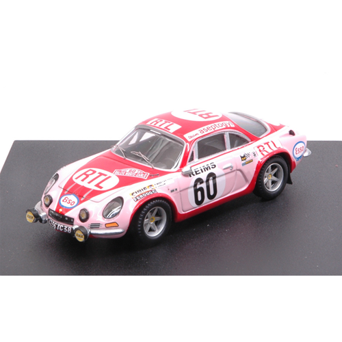 ALPINE RENAULT A110 N.60 10th MONTE CARLO 1972 MOSS-CRELLIN 1:43 Trofeu Auto Rally Modellino