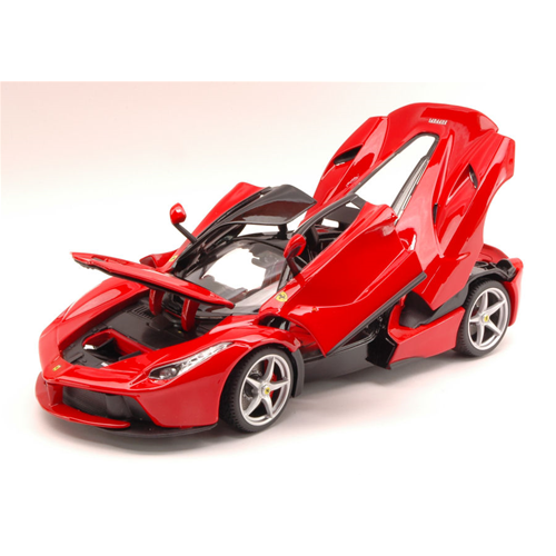 SIGNATURE FERRARI LA FERRARI 2013 RED WITH SHOWCASE 1:18 Burago Auto Stradali Modellino