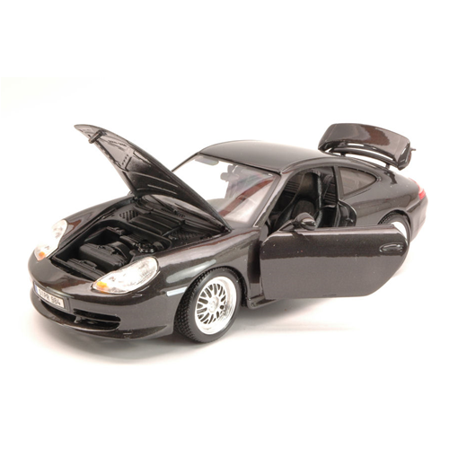 PORSCHE 911 GT3 STRASSE 1997 BLACK 1:18 Burago Auto Stradali Modellino