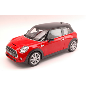 NEW MINI HATCH 2014 RED WITH BLACK ROOF 1:18 Welly Auto Stradali Modellino
