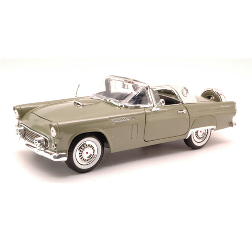 FORD THUNDERBIRD HARD TOP 1956 GREEN 1:18 MotorMax Auto Stradali Modellino