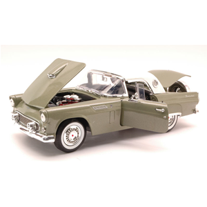 FORD THUNDERBIRD HARD TOP 1956 GREEN 1:18 MotorMax Auto Stradali Modellino
