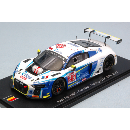 AUDI R8 LMS N.26 27th 24H SPA 2017 KELDERS-ROSTAN-BOUVY 1:43 Spark Model Auto Competizione Modellino