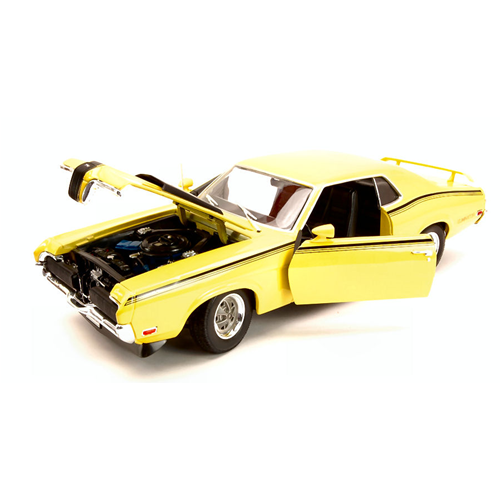 MERCURY COUGAR ELIMINATOR 1970 YELLOW 1:18 Welly Auto Stradali Modellino