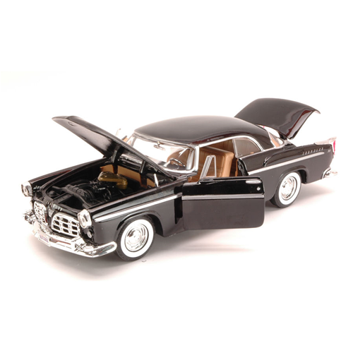 CRYSLER C300 1955 BLACK 1:24 MotorMax Auto Stradali Modellino