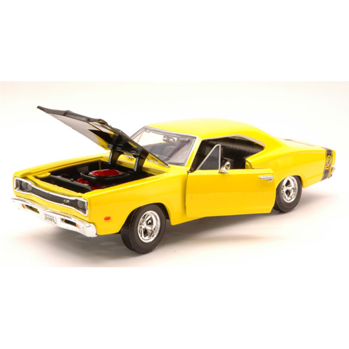 DODGE CORONET SUPER BEE 1969 YELLOW 1:24 MotorMax Auto Stradali Modellino