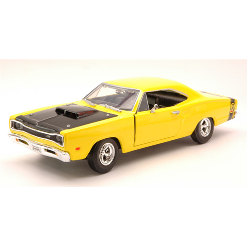 DODGE CORONET SUPER BEE 1969 YELLOW 1:24 MotorMax Auto Stradali Modellino