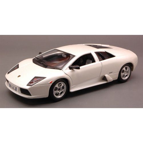 LAMBORGHINI MURCIELAGO 2001 WHITE 1:24 Burago Auto Stradali Modellino