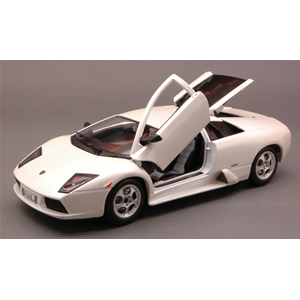 LAMBORGHINI MURCIELAGO 2001 WHITE 1:24 Burago Auto Stradali Modellino