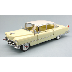 CADILLAC FLEETWOOD SERIES 60 SPECIAL 1955 LIGHT YELLOW 1:18 Greenlight Auto Stradali Modellino