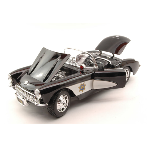 CHEVROLET CORVETTE 1957 POLICE 1:18 Maisto Forze dell'Ordine Modellino