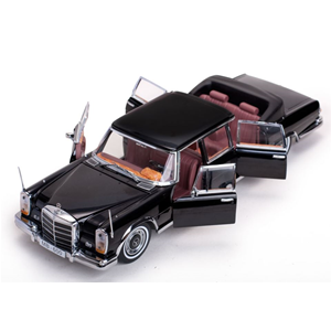 MERCEDES 600 LANDAULET 1966 BLACK 1:18 SunStar Auto Stradali Modellino
