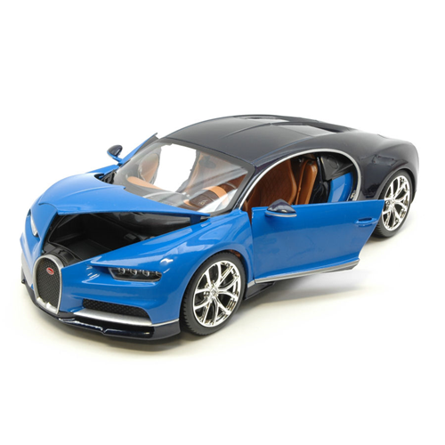 BUGATTI CHIRON 2016 BLUE/BLACK 1:18 Burago Auto Stradali Modellino