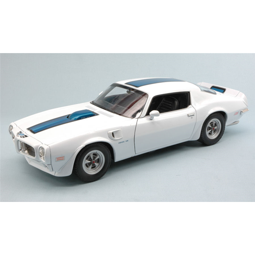 PONTIAC FIREBIRD TRANS AM 1972 WHITE WITH BLUE STRIPES 1:18 Welly Auto Stradali Modellino