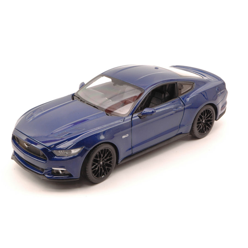FORD MUSTANG GT 2015 BLUE 1:24 Welly Auto Stradali Modellino