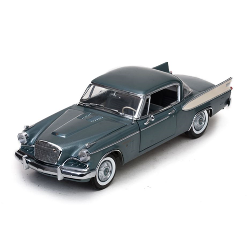 STUDEBAKER GOLDEN HAWK 1957 METALLIC BLUE 1:18 SunStar Auto Stradali Modellino