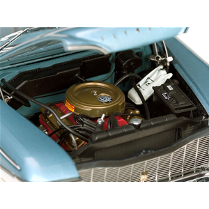 PLYMOUTH FURY CLOSED CONVERTIBLE 1960 METALLIC BLUE WITH WHITE ROOF 1:18 SunStar Auto Stradali Modellino