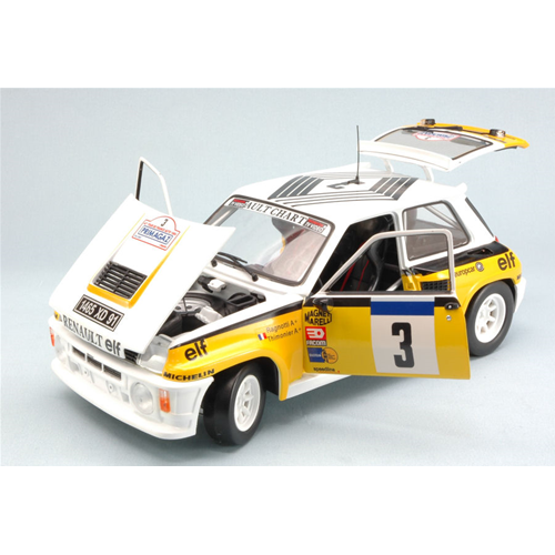 RENAULT 5 TURBO N.3 WINNER T.DE FRANCE 1984 J.RAGNOTTI-P.THIMONIER 1:18 Universal Hobbies Auto Rally Modellino