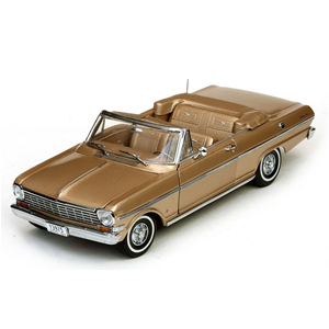 CHEVROLET NOVA OPEN CONVERTIBLE 1963 SADDLE TAN 1:18 SunStar Auto Stradali Modellino
