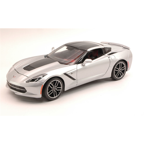 CHEVROLET CORVETTE STINGRAY Z51 2014 SILVER EXCLUSIVE SERIES 1:18 Maisto Auto Stradali Modellino