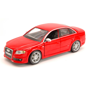 AUDI RS 4 2005 RED 1:24 Burago Auto Stradali Modellino