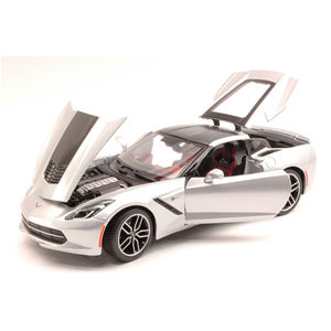 CHEVROLET CORVETTE STINGRAY Z51 2014 SILVER EXCLUSIVE SERIES 1:18 Maisto Auto Stradali Modellino