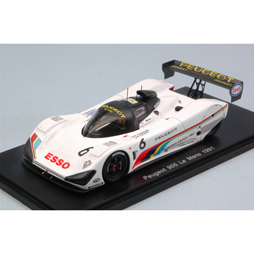 PEUGEOT 905 N.6 DNF LE MANS 1991 K.ROSBERG-Y.DALMAS-P.H.RAPHANEL 1:43 Spark Model Auto Competizione Modellino
