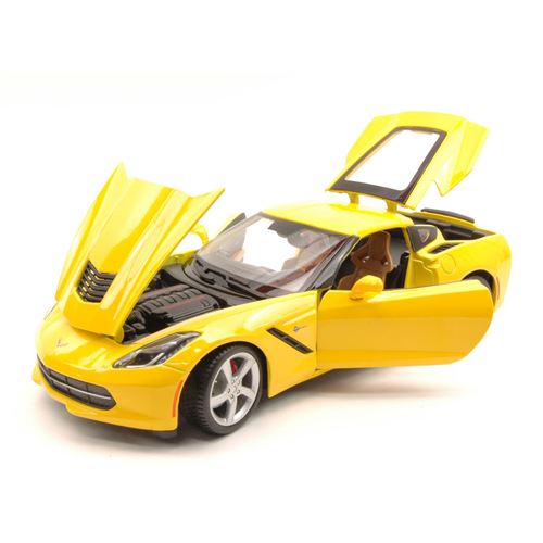 CORVETTE STINGRAY 2014 YELLOW 1:18 Maisto Auto Stradali Modellino