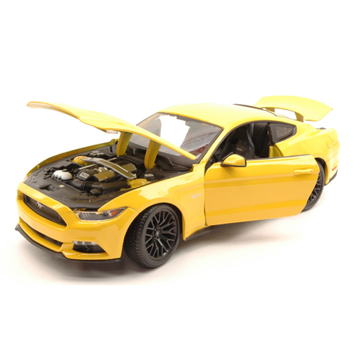 FORD MUSTANG GT 2015 YELLOW 1:18 Maisto Auto Stradali Modellino