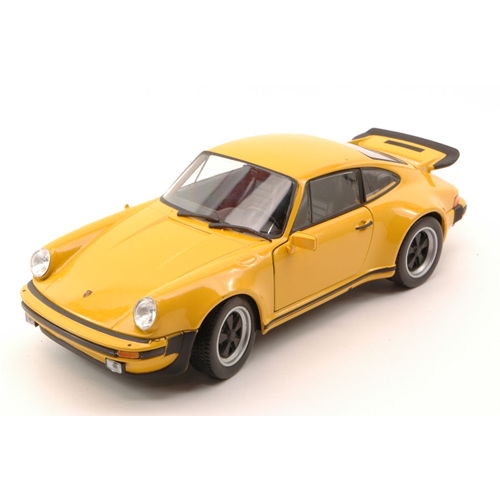 PORSCHE 911 TURBO 3.0 1974 YELLOW 1:24 Welly Auto Stradali Modellino