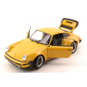 PORSCHE 911 TURBO 3.0 1974 YELLOW 1:24 Welly Auto Stradali Modellino