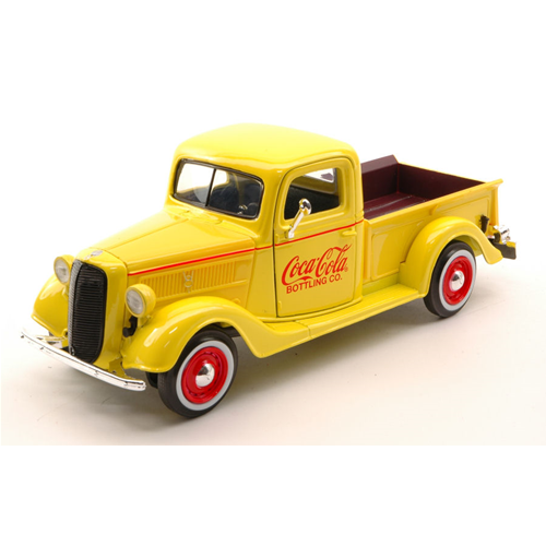 FORD PICK UP 1937 YELLOW COCA COLA 1:24 Motorcity Classics Veicoli Commerciali Modellino
